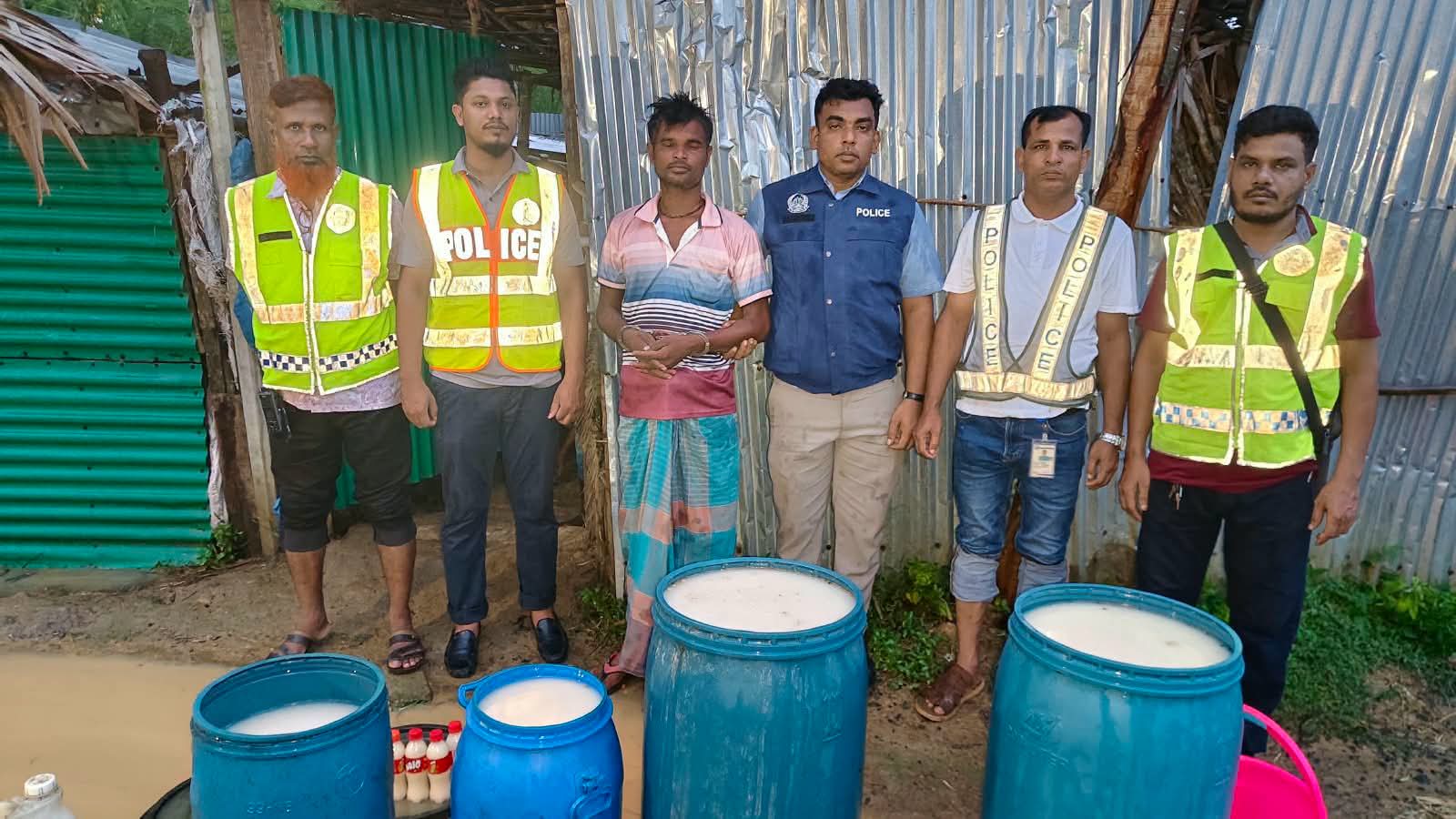 পোরশায় মাদকের আস্তানায় অভিযান, গ্রেপ্তার ১