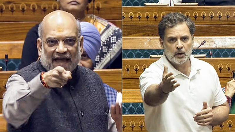 নেহরু-গান্ধী পরিবার বংশপরম্পরায় ভোটচোর’, অমিত শাহর মন্তব্যে তোলপাড়
